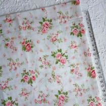 Ткань "Розовые цветы", размер 40х50 см, 100% хлопок