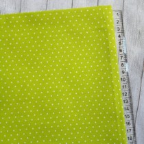Ткань "Горох на лимонном", размер 40х50 см, 100% хлопок
