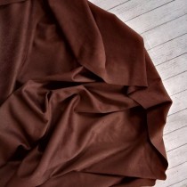 Искуственная замша двусторонняя, цвет "Темно-коричневый", отрез 33х70 см