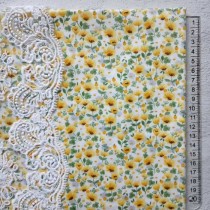 Ткань "Мелкие желтые цветочки"  размер 40х50см, 100% хлопок