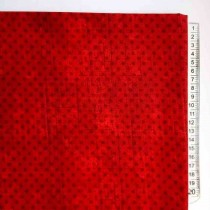 Ткань "Точки с разводами на красном", размер 50х50 см