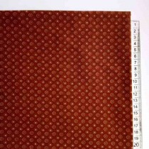 Ткань "Кружочки на коричневом", размер 50х50 см