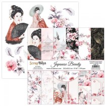 Набор бумаги "Japanese Beauty" 20х20 см, 12 двусторонних листов, 190 г/м