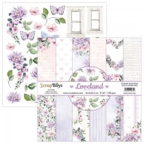 Набор бумаги "Loveland - New Edition" 20х20 см, 12 двусторонних листов, 190 г/м