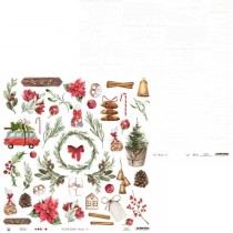 Лист бумаги из коллекции The Four Seasons - Winter 07, 30,5х30,5 см, пл.240г/м