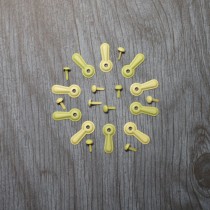 Анкер + брадс желто-зеленые, в наборе 10 комплектов
