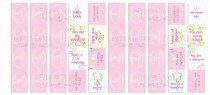 Набор из 5-и полос с карточками для декорирования на русском и английском языках, размер 5см х 30,5см, коллекция "Puffy Fluffy Girl" пл.200 г/м2