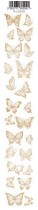 Полоска для вырезания "Golden dreams 3 бабочки" 5х30,5 см, пл 250 г/м (Paper Heaven)