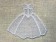 Декор ажурный - бальное платье, цвет белый,1 шт.
