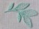 Декор ажурный - веточка с ажурными листиками, цвет мятный,1 шт.