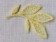 Декор ажурный - веточка с ажурными листиками, цвет желтый,1 шт.