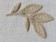 Декор ажурный - веточка с ажурными листиками, цвет бежевый,1 шт.
