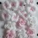 Цветы из ткани "Гортензии и розы" розовый