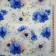 Премиум хлопок "Цветы сине-белые с бутонами" размер 50х40 см., пл.150 гр/м2, Польша 